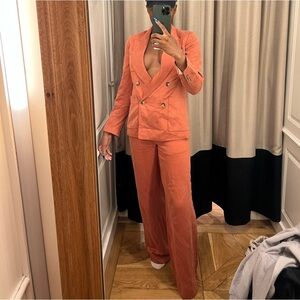 Aritizia Linen Blazer + Pant Set